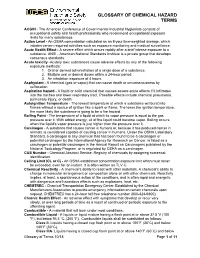 Glossary of Hazardous Materials Terms