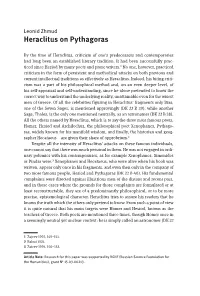 Heraclitus on Pythagoras