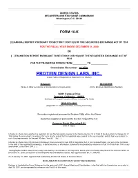 PROTEIN DESIGN LABS, INC. (Exact Name of Registrant As Specified in Its Charter)