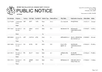 Public Notice &gt;&gt; Licensing and Management System Admin &gt;&gt;