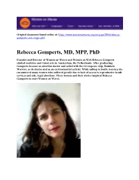 Rebecca Gomperts, MD, MPP, Phd