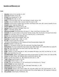 Invention and Discovery List