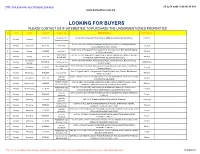 Looking for Buyers Please Contact Us If Interested to Purchase the Undermentioned Properties