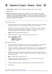 Objection (Tango) - Shakira – Notes 