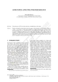 Some Points Affecting Web Performance