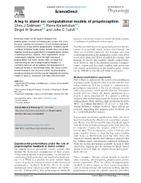 Computational Models of Proprioception