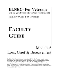 Module 7: Loss, Grief, Bereavement