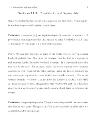 Section 11.3. Countability and Separability