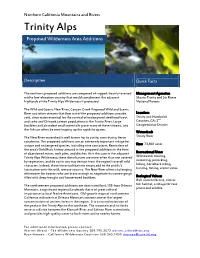 Trinity Alps Proposed Wilderness Area Additions