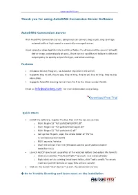 Conversion Server User Guide