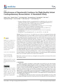 Effectiveness of Smartwatch Guidance for High-Quality Infant Cardiopulmonary Resuscitation: a Simulation Study