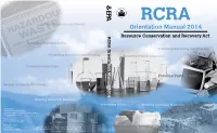 RCRA Orientation Manual: Table of Contents and Foreword