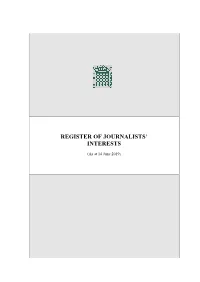 Register of Journalists' Interests