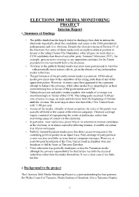 Tanzania: Media Monitoring Report, 2000