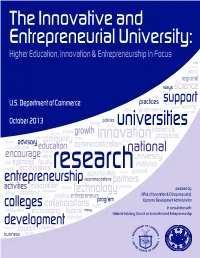 The Innovative and Entrepreneurial University: Higher