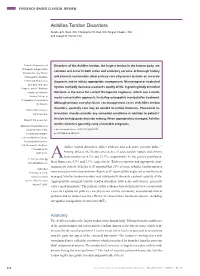 Achilles Tendon Disorders Sundeep S