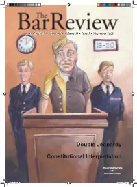 Double Jeopardy Constitutional Interpretation