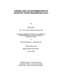 Fordisc and the Determination of Ancestry from Craniometric Data