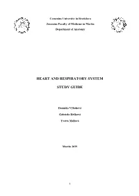 Heart and Respiratory System Study Guide