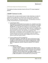 LRT Network Expansion Projects Summary