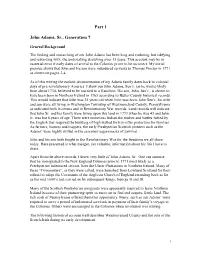Part 1 John Adams, Sr., Generation 7