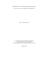 Population Genetics of the Endangered Giant Kangaroo Rat