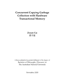 Concurrent Copying Garbage Collection with Hardware Transactional Memory