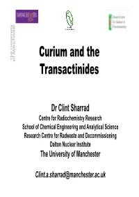 Curium and the Transactinides