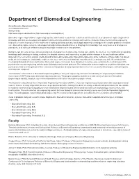 Department of Biomedical Engineering 1