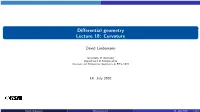 Differential Geometry Lecture 18: Curvature