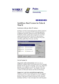 Intellisync Dual Version for Palm & Wince