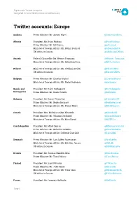 Twitter Accounts Compiled in May 2016 By
