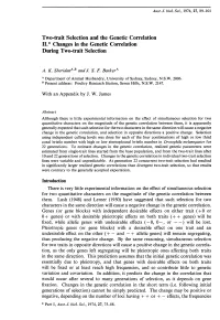 Two-Trait Selection and the Genetic Correlation II. * Changes in the Genetic Correlation During Two-Trait Selection