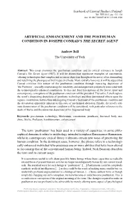 Artificial Enhancement and the Posthuman Condition in Joseph Conrad’S the Secret Agent