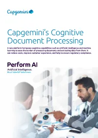 Cognitive Document Processing