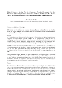 Digital Libraries in the Nordic Countries
