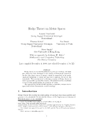 Hodge Theory on Metric Spaces