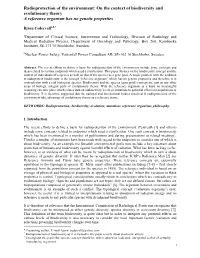 On the Context of Biodiversity and Evolutionary Theory a Reference Organism Has No Genetic Properties