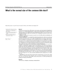 What Is the Normal Size of the Common Bile Duct?