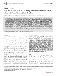 High-Resolution Profiling of the Gut Microbiome Reveals the Extent Of