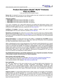 Product Description SALSA® MLPA® Probemix P463-A2 MRKH to Be Used with the MLPA General Protocol