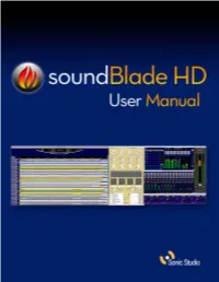 Sonic Studio Soundblade HD User Manual.Pdf
