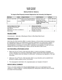 SOUND TRANSIT STAFF REPORT RESOLUTION NO. R2008-05 To