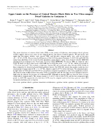 Upper Limits on the Presence of Central Massive Black Holes in Two Ultra-Compact Dwarf Galaxies in Centaurus A