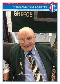 Alf Carpenter…..100 Not Out