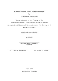 By Krishnaswami Srinivasan Thesis Submitted to the Faculty of The