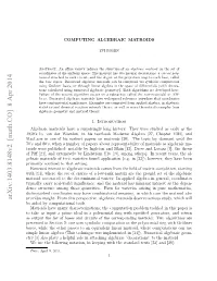 Computing Algebraic Matroids