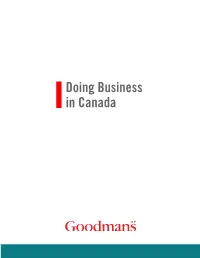 Doing Business in Canada About This Guide