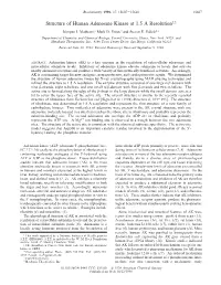 Structure of Human Adenosine Kinase at 1.5 Å Resolution†,‡ Irimpan I