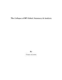 The Collapse of MF Global: Summary & Analysis